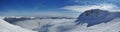 White mountain panorama (Bucegi-Romania) Royalty Free Stock Photo