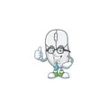 White mouse cartoon successful Businessman wearing glasses