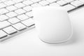 White mouse and keyboard Royalty Free Stock Photo