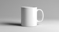 A white mug with a handle. Royalty Free Stock Photo