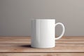 White Mug Mockup, Coffee Cup Template, Coffeecup with Copy Space, Mug Mockup on Light Background