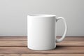 White Mug Mockup, Coffee Cup Template, Coffeecup with Copy Space, Mug Mockup on Light Background