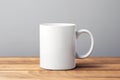 White Mug Mockup, Coffee Cup Template, Coffeecup with Copy Space, Mug Mockup on Light Background