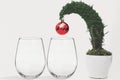 Christmas Stemless wine glass Mockup