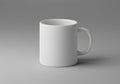White Mug in a Studio Lighting Setup on a Grey Solid-colored Mockup-(AI Generated) Royalty Free Stock Photo