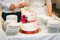 White multi level wedding cake Royalty Free Stock Photo