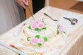 White multi level wedding cake Royalty Free Stock Photo