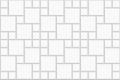 White multi pinwheel tile background. Stone or ceramic brick wall pattern. Kitchen backsplash mosaic texture. Bathroom Royalty Free Stock Photo