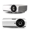 White multimedia projector  on white background Royalty Free Stock Photo