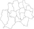 White municipalities map of HILDESHEIM, GERMANY