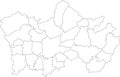 White municipalities map of TOURNAI, BELGIUM