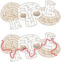 White mushrooms maze