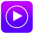 Music App Icon with Play Button Royalty Free Stock Photo