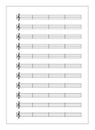 White music sheet with note grid with treble clef on white Royalty Free Stock Photo