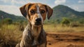 A Majestic Dog In Africa: Captivating Soft-focus Portrait In Madagascar