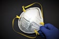 Holding N95 Respirator face mask Royalty Free Stock Photo