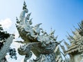 White Naga Sculpture at Rong Khun Temple