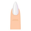 White nail shape icon cartoon vector. Services treatment