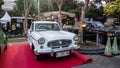 White Nash metropolitan classic car in car meet Royalty Free Stock Photo
