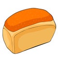 White natural loaf of bread products. vector illustration Royalty Free Stock Photo