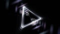 White Neon Sci-Fi Triangle Abstract Futuristic Art Royalty Free Stock Photo