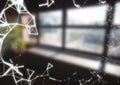 White network against blurry window Royalty Free Stock Photo