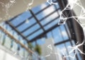 White network against blurry window Royalty Free Stock Photo