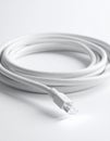 White Network Cable for High-Speed Internet Connection Royalty Free Stock Photo