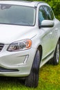 White new luxury car Volvo XC60 Royalty Free Stock Photo