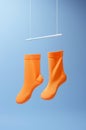 Clothes foot wool socks white nobody warm pair winter background soft Royalty Free Stock Photo