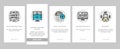 White Noise Hearing Onboarding Icons Set Vector