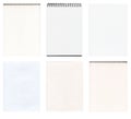 White note book collection isolated Royalty Free Stock Photo