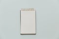 White Notebook mock up on pastel minimal background