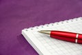 White notebook and pen close-up Royalty Free Stock Photo