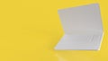 The White notebook on Yellow Background for Business Concept 3d Rendering Royalty Free Stock Photo