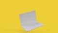 The White notebook on Yellow Background for Business Concept 3d Rendering Royalty Free Stock Photo