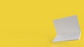The White notebook on Yellow Background for Business Concept 3d Rendering Royalty Free Stock Photo