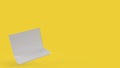 The White notebook on Yellow Background for Business Concept 3d Rendering Royalty Free Stock Photo