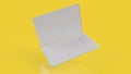 The White notebook on Yellow Background for Business Concept 3d Rendering Royalty Free Stock Photo