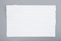 White notepad paper with lines torn Royalty Free Stock Photo