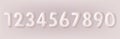 White numbers set 3d realistic. Pastel glossy collection inflated font number 1,2,3,4,5,6,7,8,9,0. Decorative elements