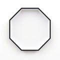 Modern Minimalist Octagon Plate On White Background