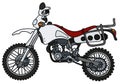 White off-road motorbike