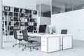 White office corner with doors Royalty Free Stock Photo