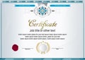 White official certificate with modern design elements