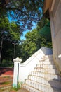 White old abandoned stairway