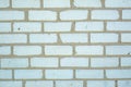 White old faded bricks background with flaws and splits Royalty Free Stock Photo