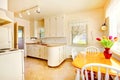 White old small kitchen in American house build in 1942. Royalty Free Stock Photo