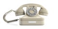 White old telephone on white background. 3d illustration Royalty Free Stock Photo