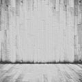 White old wood or wooden vintage plank floor and wall surface background as a vintage pattern layout for retro, grunge Royalty Free Stock Photo